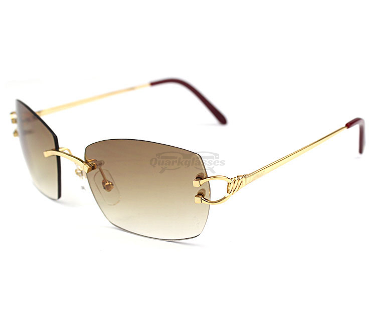 Cartier Classic C Decor Metal Rimless Sunglasses CT3899173