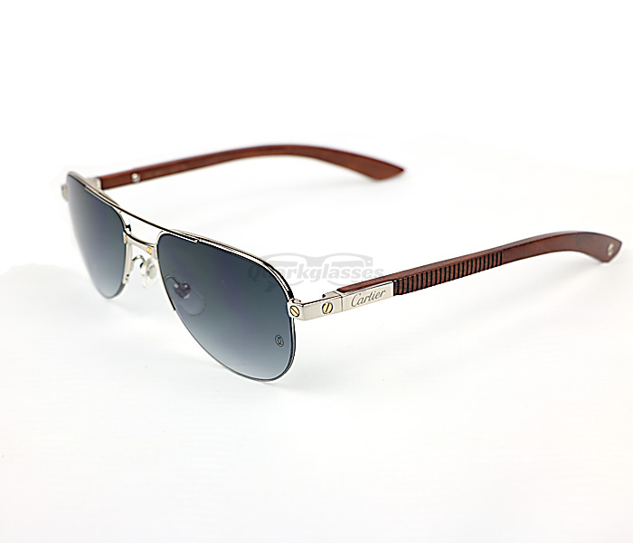 Cartier wood frame outlet sunglasses