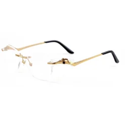 Cartier PANTHèRE Pure Gold Plating Rimless Eyeglasses CT01200 (11)1