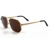 Cartier Santos De 18K GOLD Plated Full Frame Titanium Sunglasses CT0462 (13)1