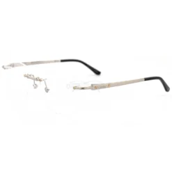 Cartier Santos De 18K GOLD Plated Titanium Rimless Eyeglasses CT0512O (11)1