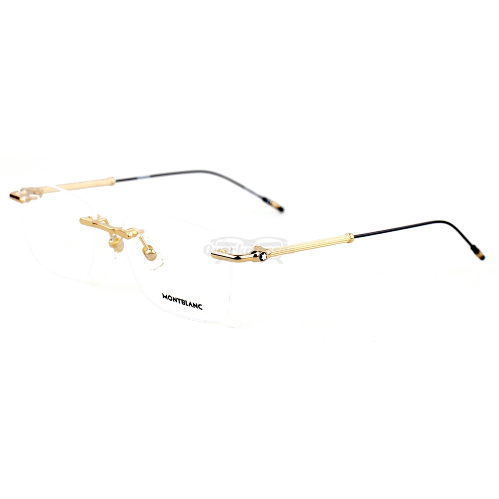 Montblanc Snowcap Emblem Vintage Metal Rimless Eyeglasses MB0038 (4)