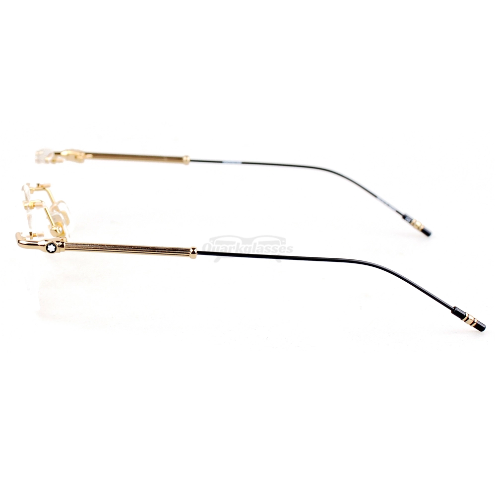 Montblanc Snowcap Emblem Vintage Metal Rimless Eyeglasses MB0038 (5)