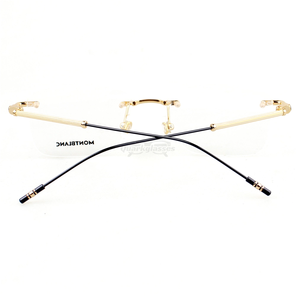 Montblanc Snowcap Emblem Vintage Metal Rimless Eyeglasses MB0038 (6)
