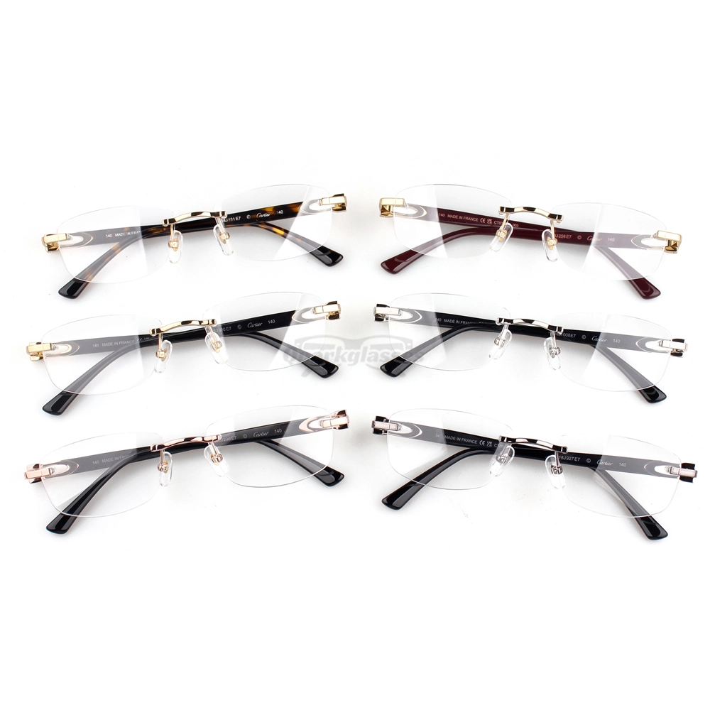 Cartier C Decor Acetate Titanium Rimless Eyeglasses CT0318 (1)