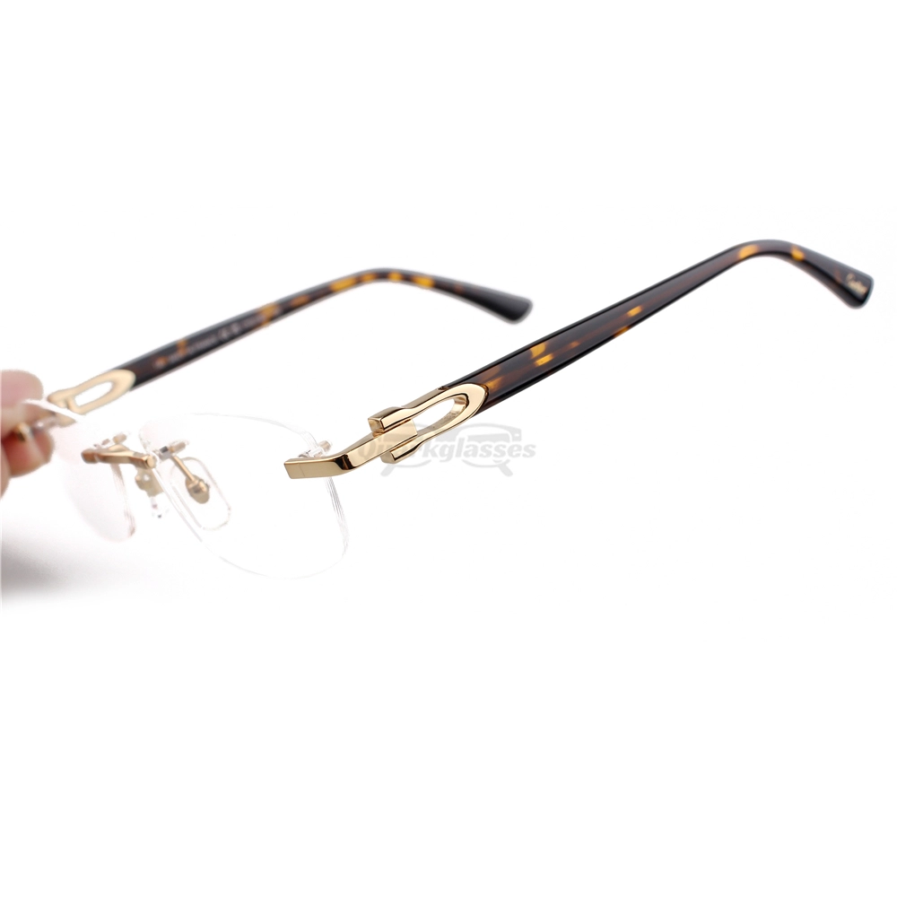 Cartier C Decor Acetate Titanium Rimless Eyeglasses CT0318 (9)