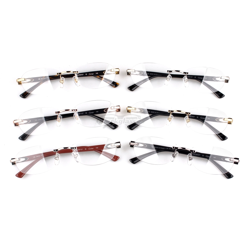 Cartier C Decor Acetate Titanium Rimless Eyeglasses CT0455 (1)