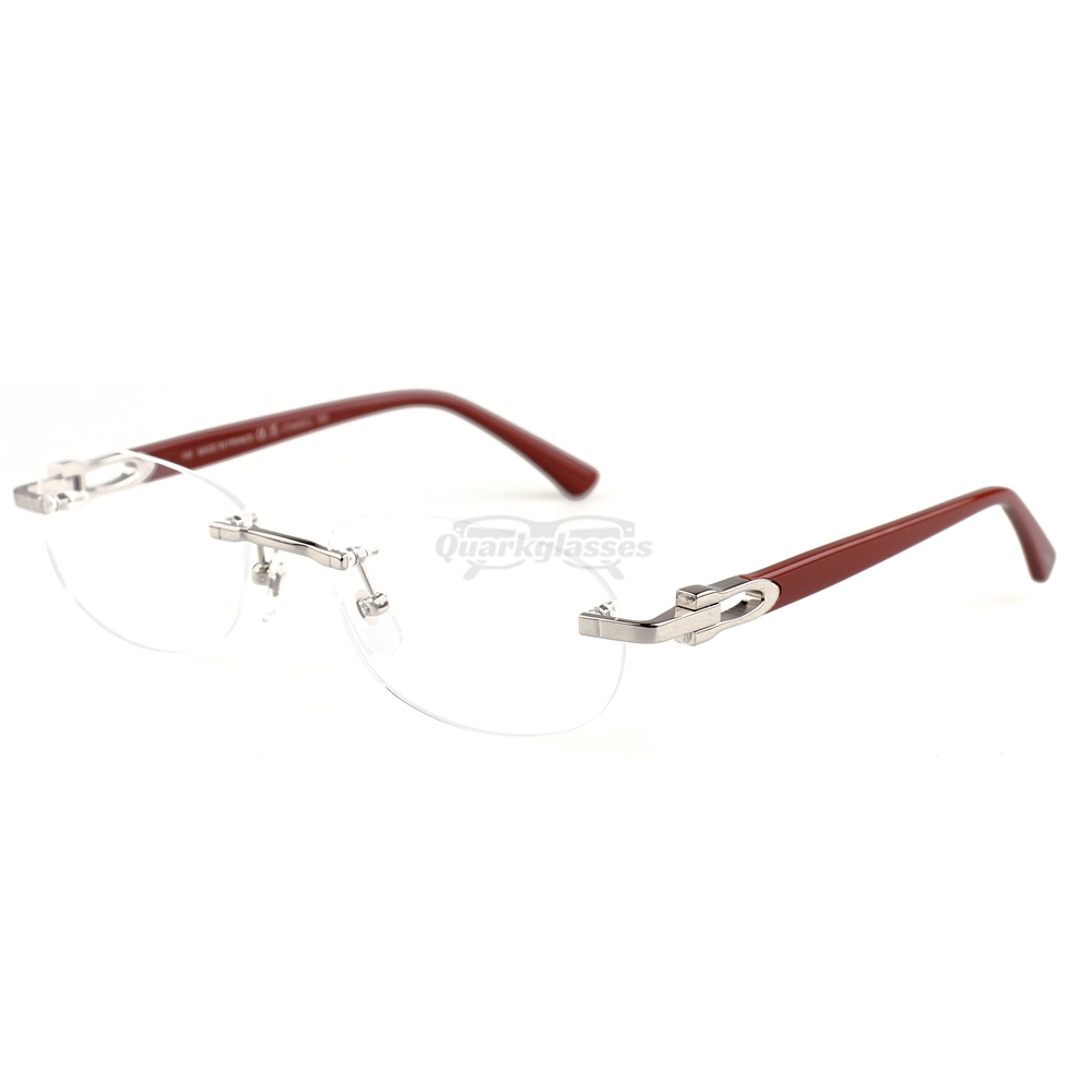 Cartier C Decor Acetate Titanium Rimless Eyeglasses CT0455 (12)