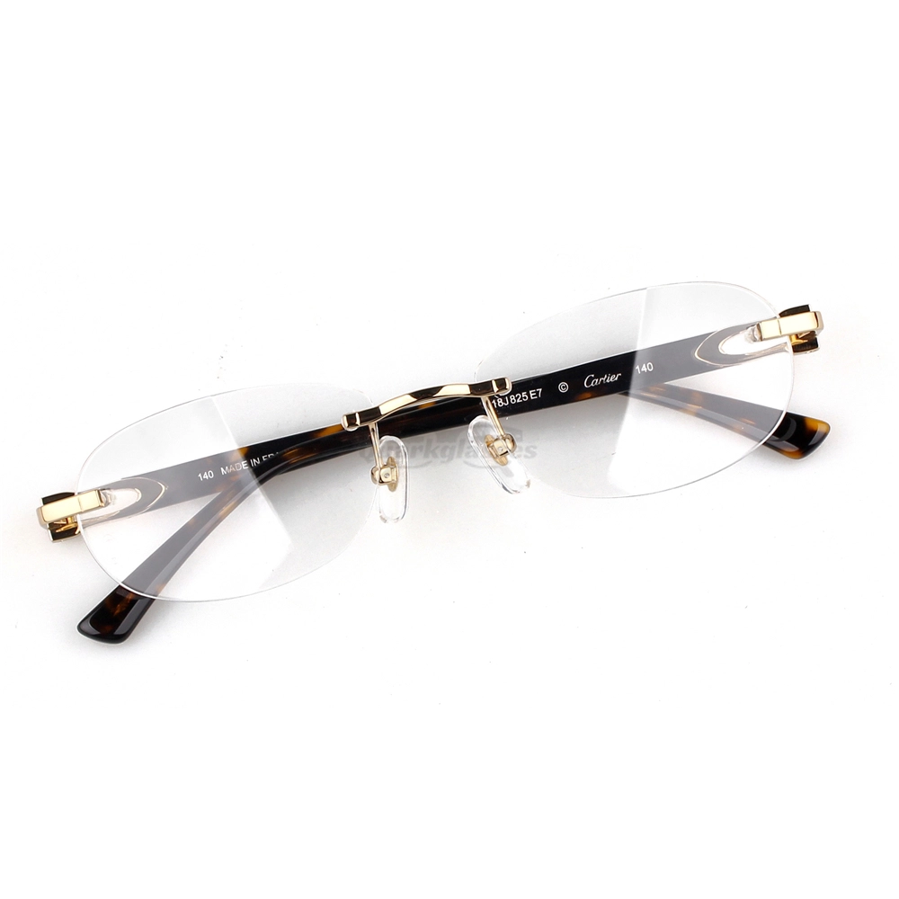 Cartier C Decor Acetate Titanium Rimless Eyeglasses CT0455 (2)