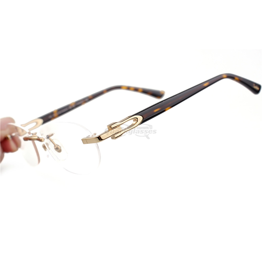 Cartier C Decor Acetate Titanium Rimless Eyeglasses CT0455 (7)