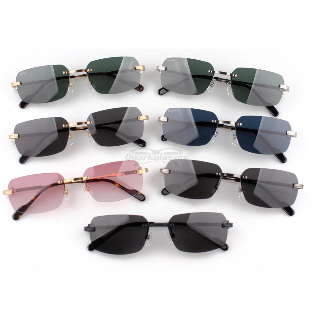 Cartier C Decor Acetate Titanium Rimless Sunglasses CT0271 (1)