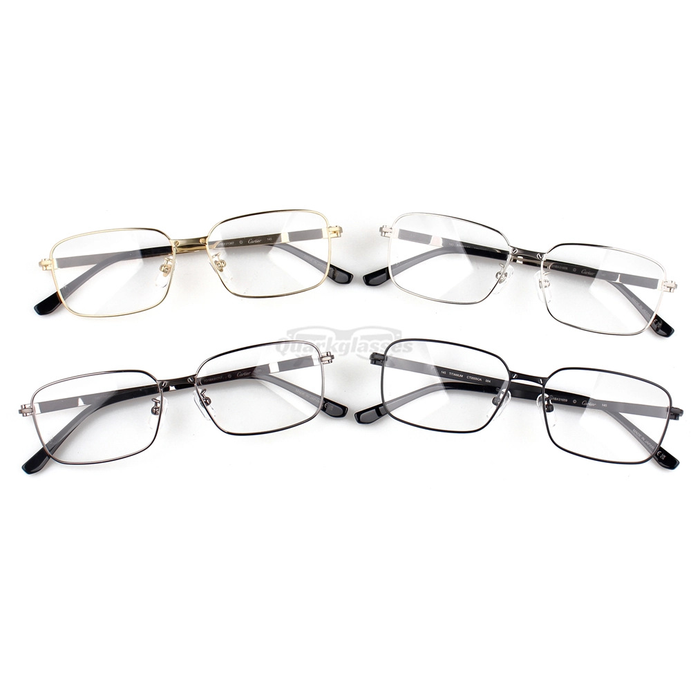 Cartier Santos De Titanium Acetate Full Frame Eyeglasses CT0555 (1)