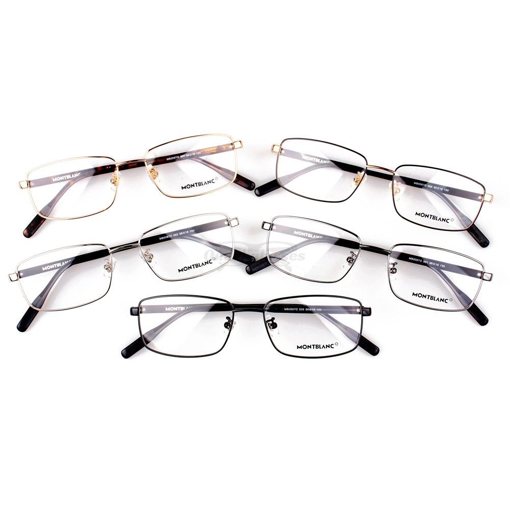 Montblanc Snowcap Emblem Acetate Metal Full Frame Eyeglasses MB0087 (1)
