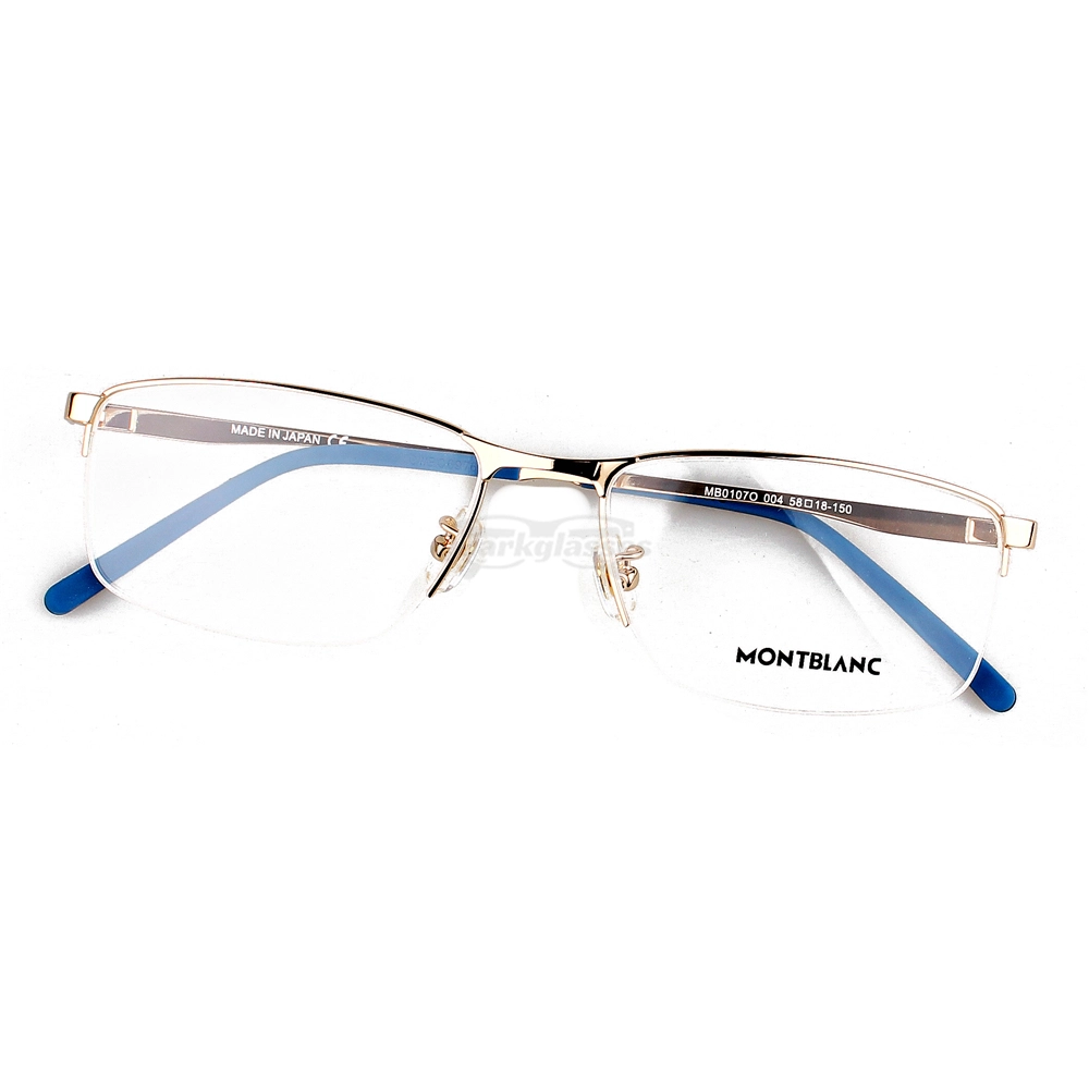 Montblanc Snowcap Emblem Acetate Metal Half Frame Eyeglasses MB0107 (2)