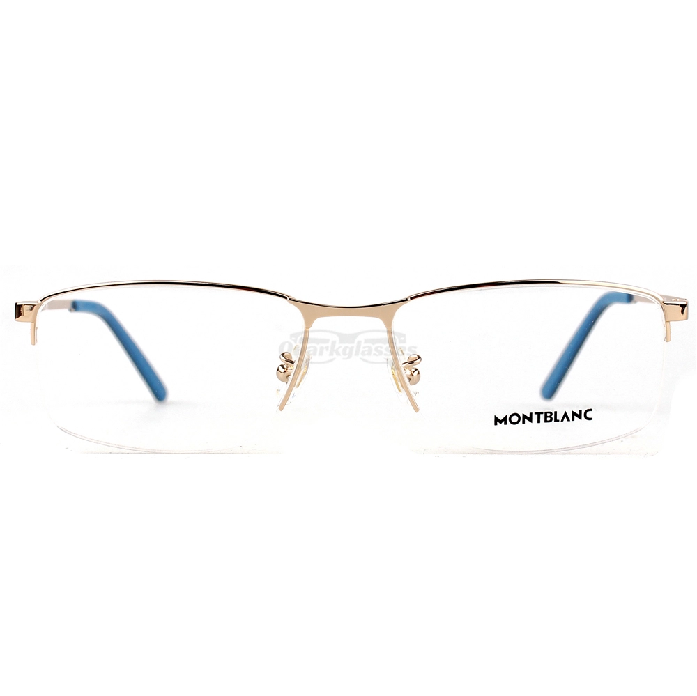 Montblanc Snowcap Emblem Acetate Metal Half Frame Eyeglasses MB0107 (3)