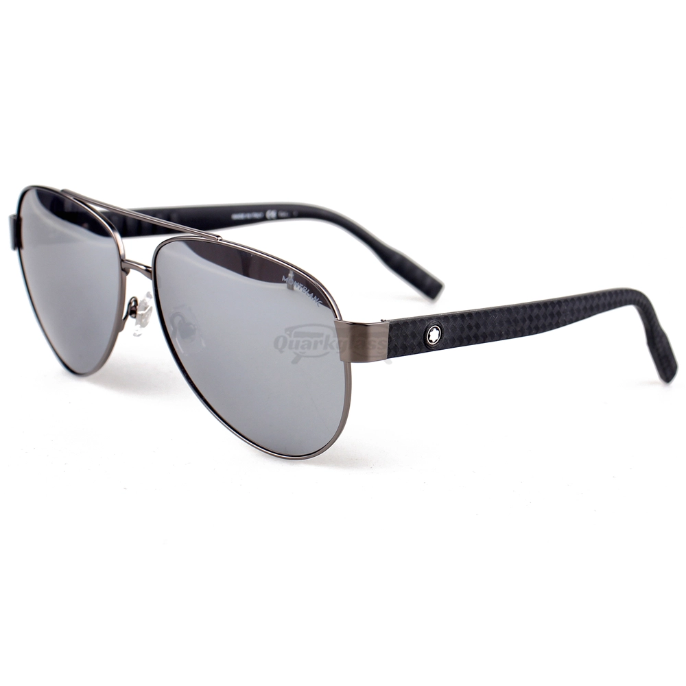 Montblanc Snowcap Emblem Metal Acetate Full Frame Sunglasses MB0064 (23)
