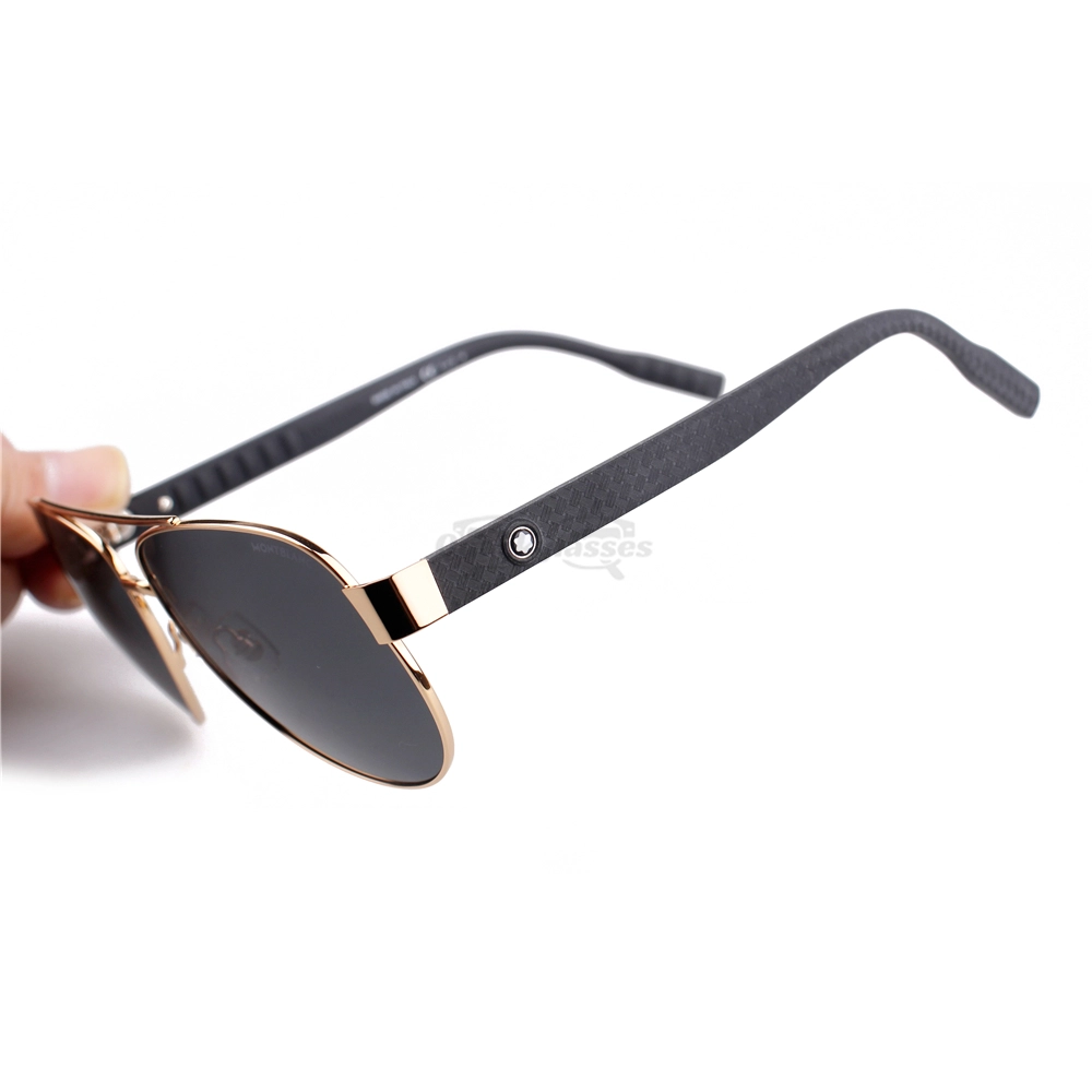 Montblanc Snowcap Emblem Metal Acetate Full Frame Sunglasses MB0064 (7)