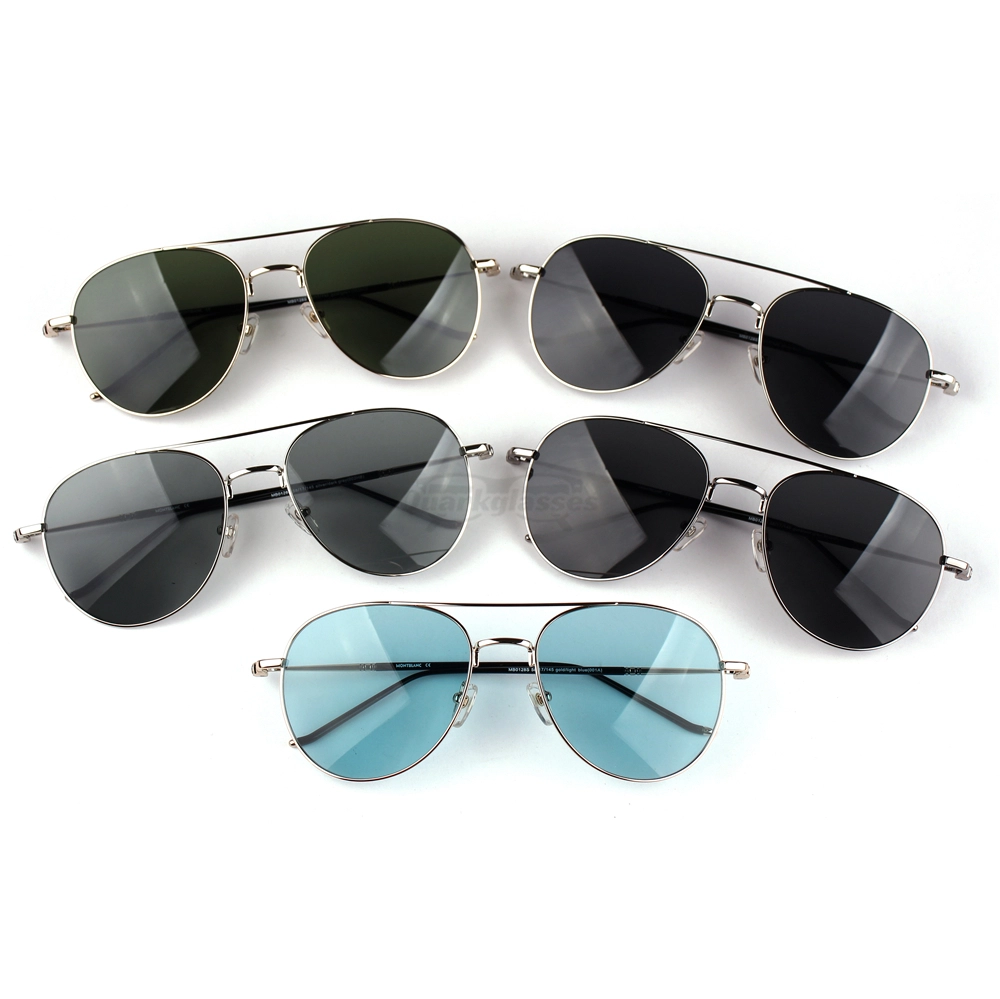 Montblanc Snowcap Emblem Metal Full Frame Sunglasses MB0128 (1)