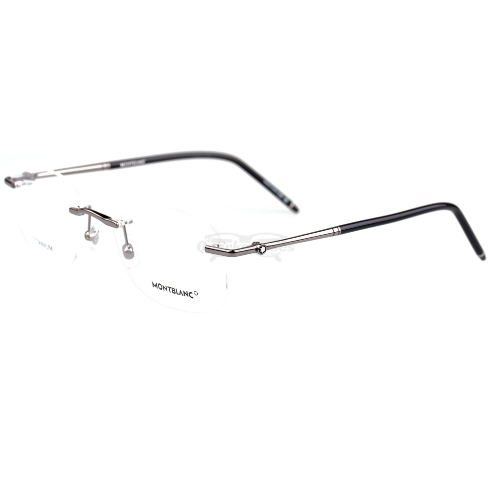 Montblanc Snowcap Emblem Titanium Rimless Eyeglasses MB0071T (10)