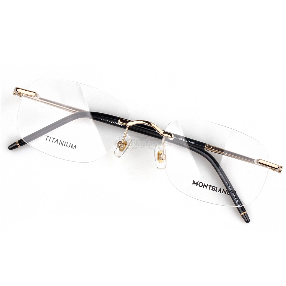 Montblanc Snowcap Emblem Titanium Rimless Eyeglasses MB0071T (2)