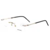 Montblanc Snowcap Emblem Titanium Rimless Eyeglasses MB0071T (3)