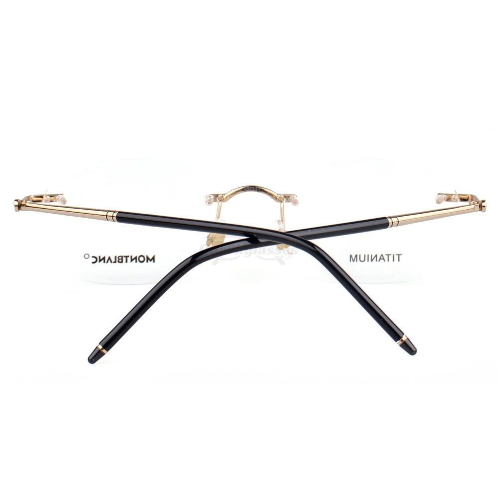 Montblanc Snowcap Emblem Titanium Rimless Eyeglasses MB0071T (5)