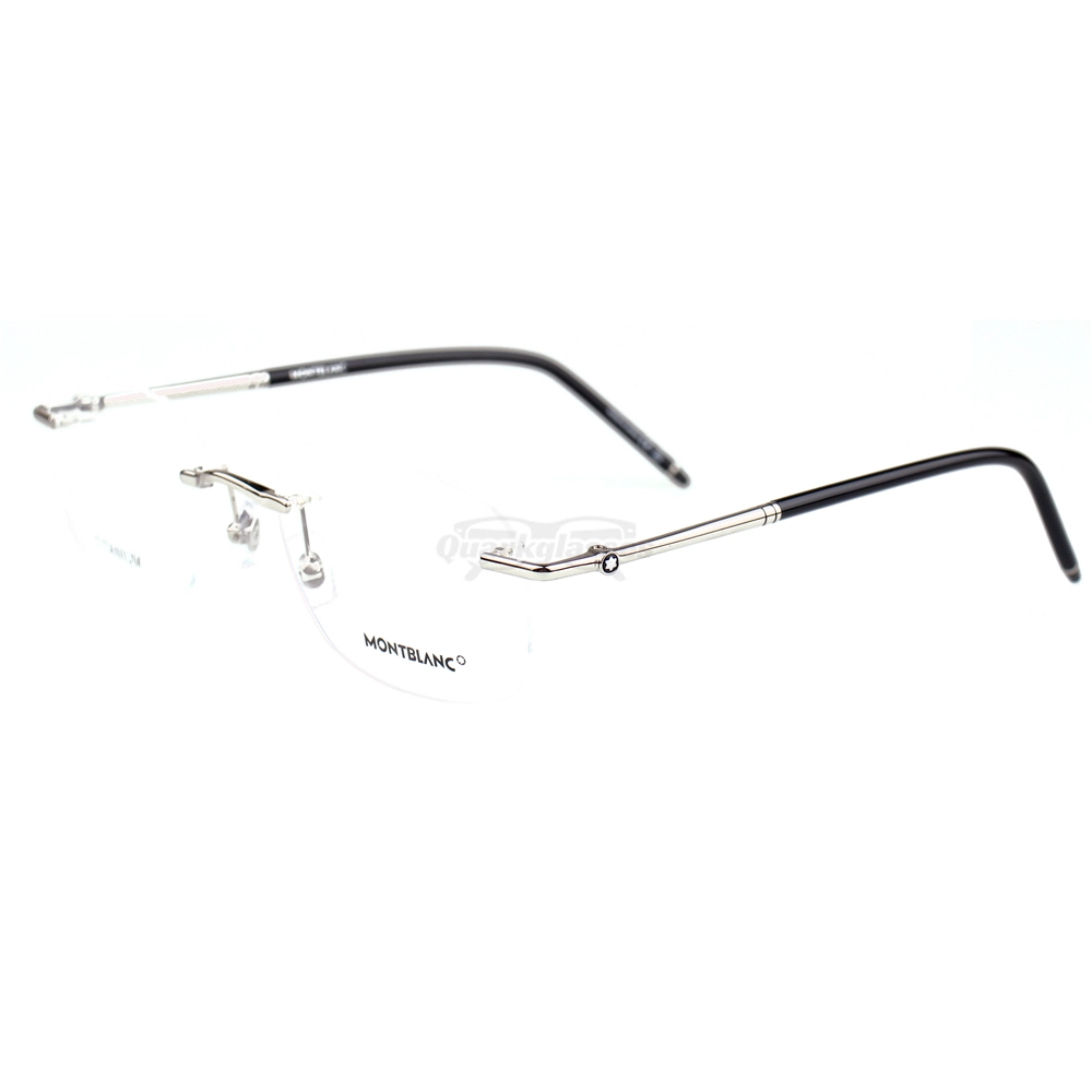 Montblanc Snowcap Emblem Titanium Rimless Eyeglasses MB0071T (9)