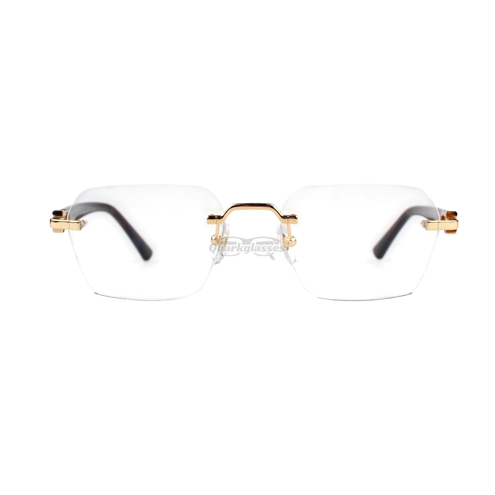 Cartier C Decor 24K GOLD Plated Titanium Rimless Eyeglasses CT0623O (1)