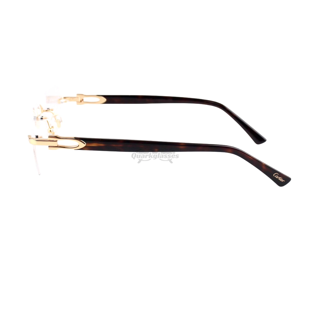 Cartier C Decor 24K GOLD Plated Titanium Rimless Eyeglasses CT0623O (10)