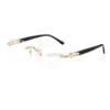 Cartier C Decor 24K GOLD Plated Titanium Rimless Eyeglasses CT0623O (6)