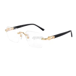 Cartier C Decor 24K GOLD Plated Titanium Rimless Eyeglasses CT0623O (6)