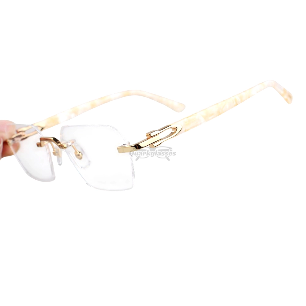 Cartier C Decor 24K GOLD Plated Titanium Rimless Eyeglasses CT0623O (7)