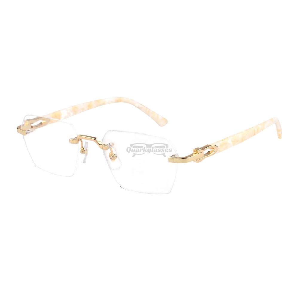 Cartier C Decor 24K GOLD Plated Titanium Rimless Eyeglasses CT0623O (8)
