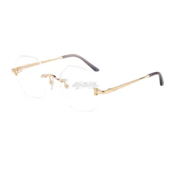 Cartier Icon Collection Titanium Geometric Rimless Eyeglasses CT0593O (2)
