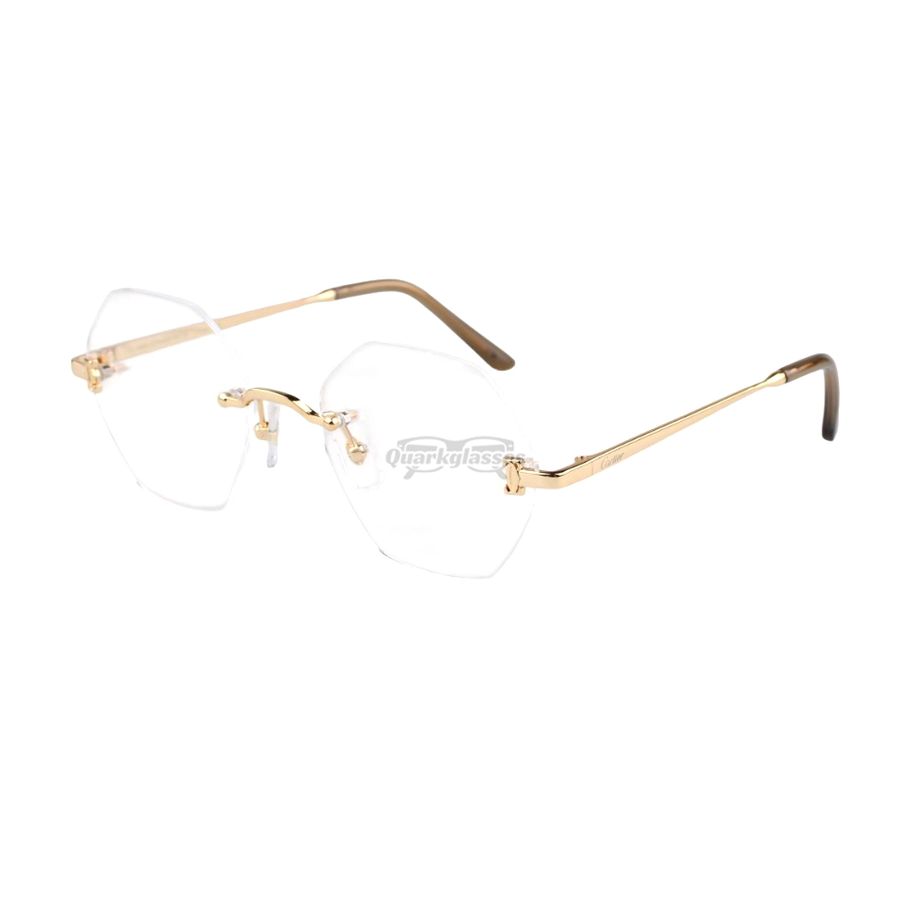 Cartier Icon Collection Titanium Geometric Rimless Eyeglasses CT0593O (4)