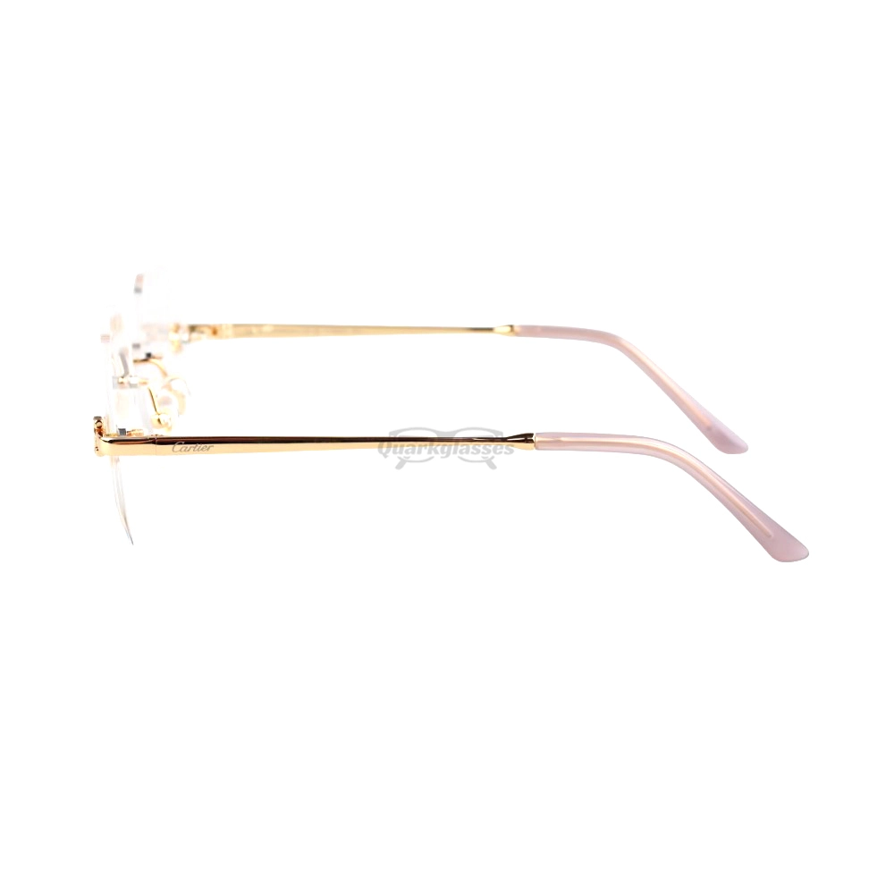 Cartier Icon Collection Titanium Geometric Rimless Eyeglasses CT0593O (9)