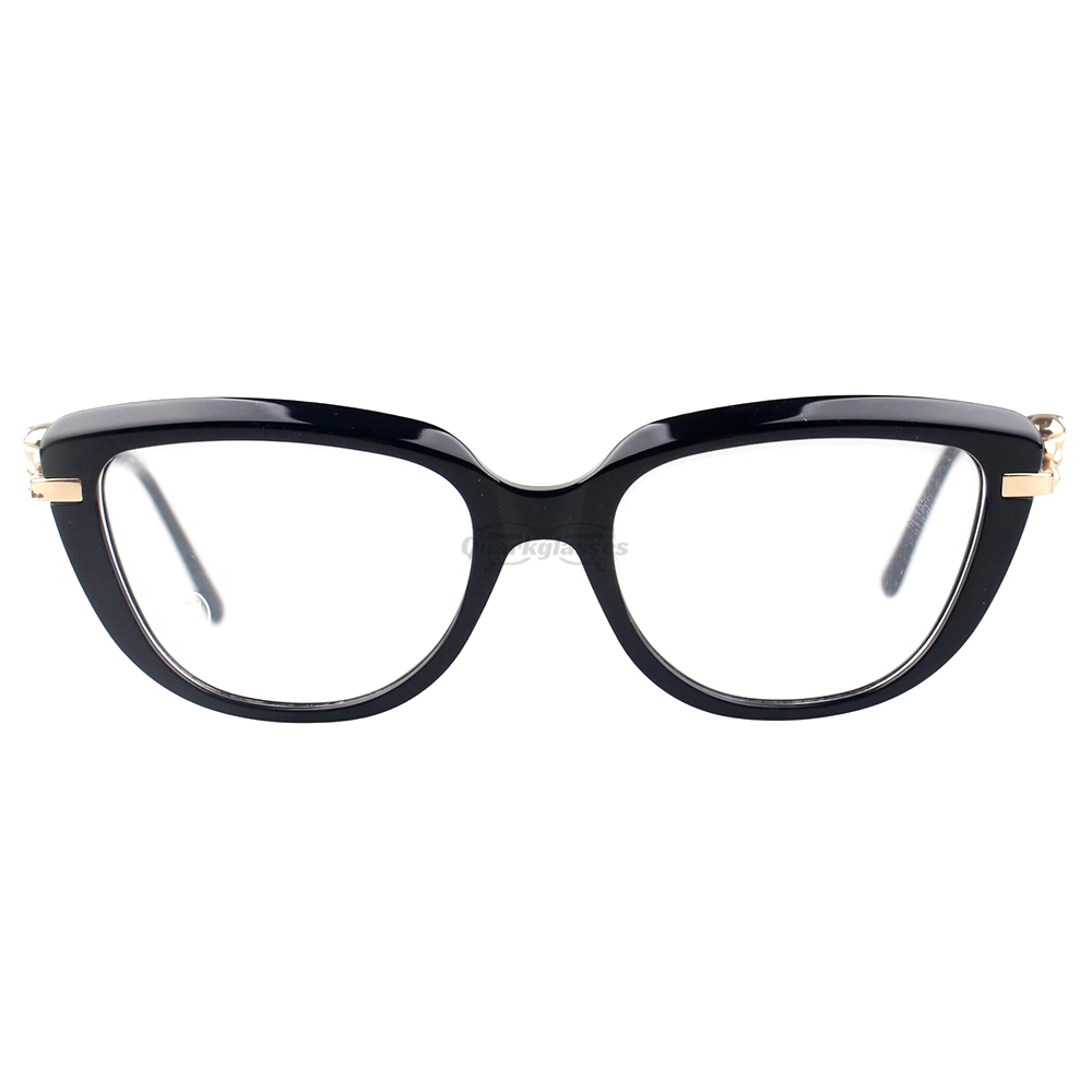 Cartier PANTHèRE Cateye Design Acetate Titanium Rimless Eyeglasses CT0282O (3)
