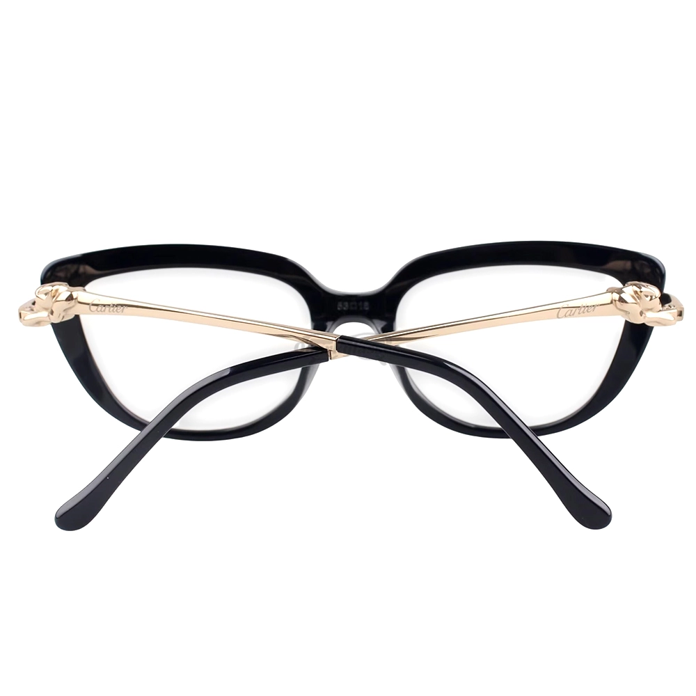 Cartier PANTHèRE Cateye Design Acetate Titanium Rimless Eyeglasses CT0282O (6)