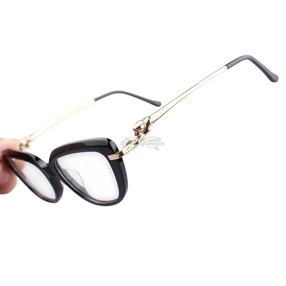 Cartier PANTHèRE Cateye Design Acetate Titanium Rimless Eyeglasses CT0282O (7)
