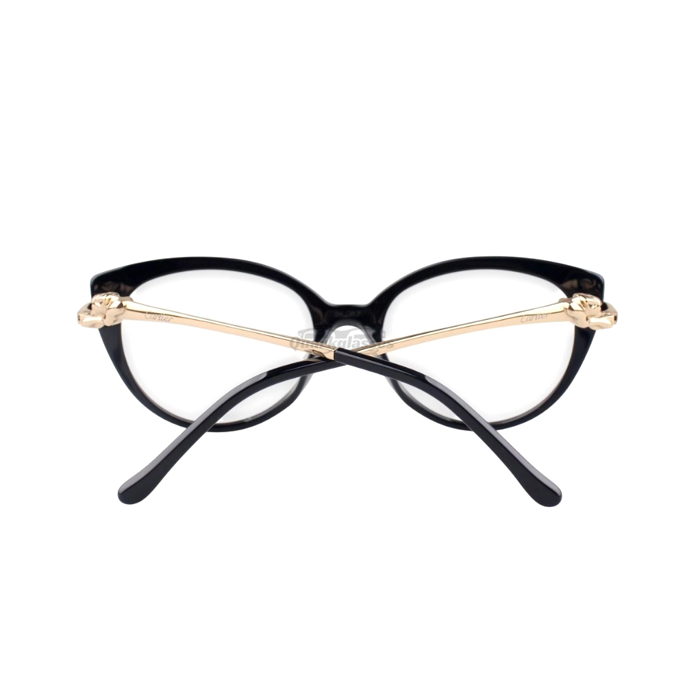 Cartier PANTHèRE Cateye Design Acetate Titanium Full Frame Eyeglasses CT0283O (10)