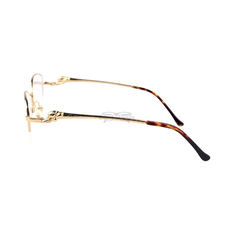 Cartier PANTHèRE Cateye Design Titanium Half Frame Eyeglasses CT0280 (7)