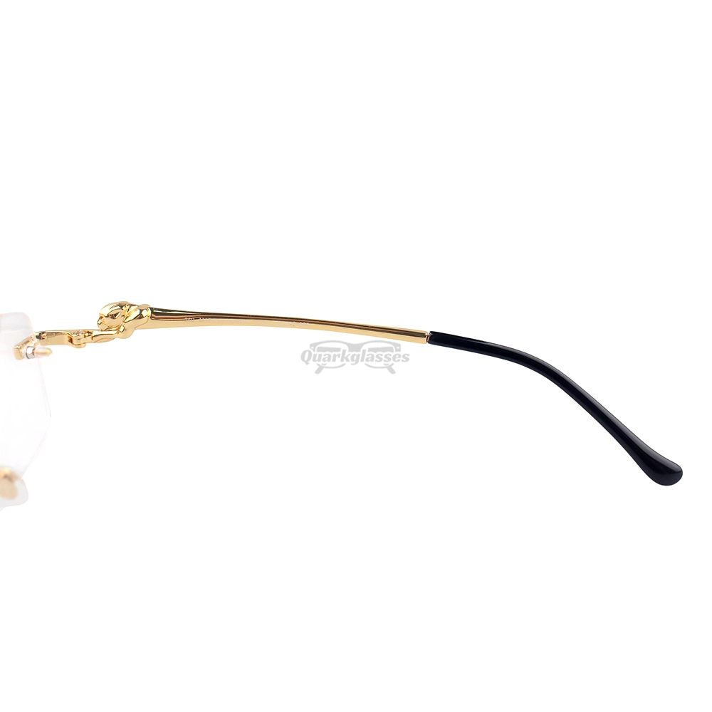 Cartier PANTHèRE Cateye Design Titanium Rimless Eyeglasses CT0281O (8)