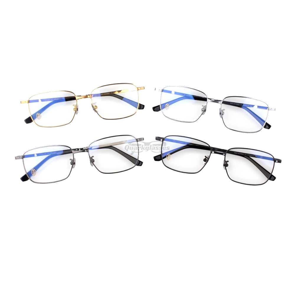 Cartier Santos De Double Bridge Titanium Full Frame Eyeglasses CT0320 (1)