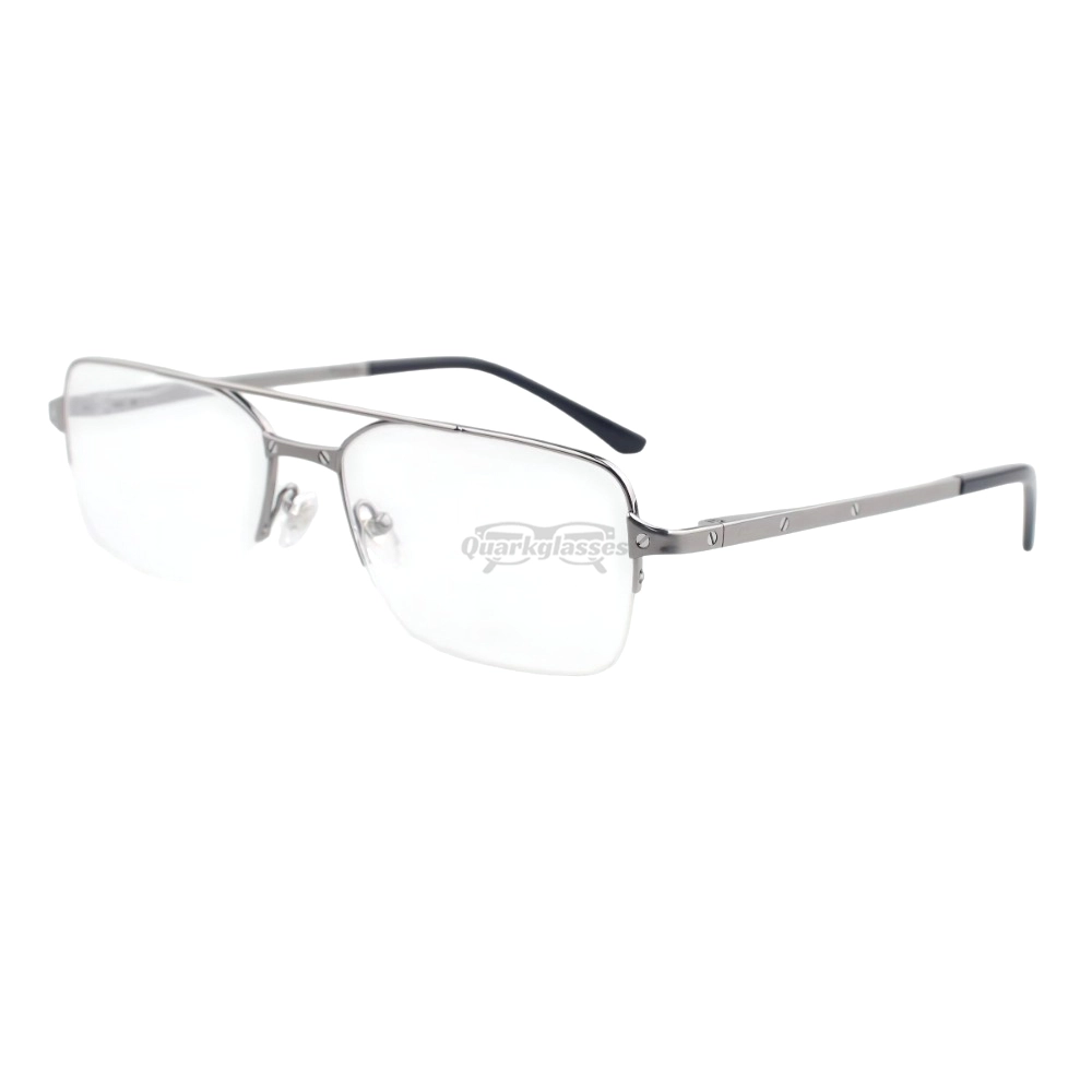 Cartier Santos De Double Bridge Titanium Half Frame Eyeglasses CT0308O (10)