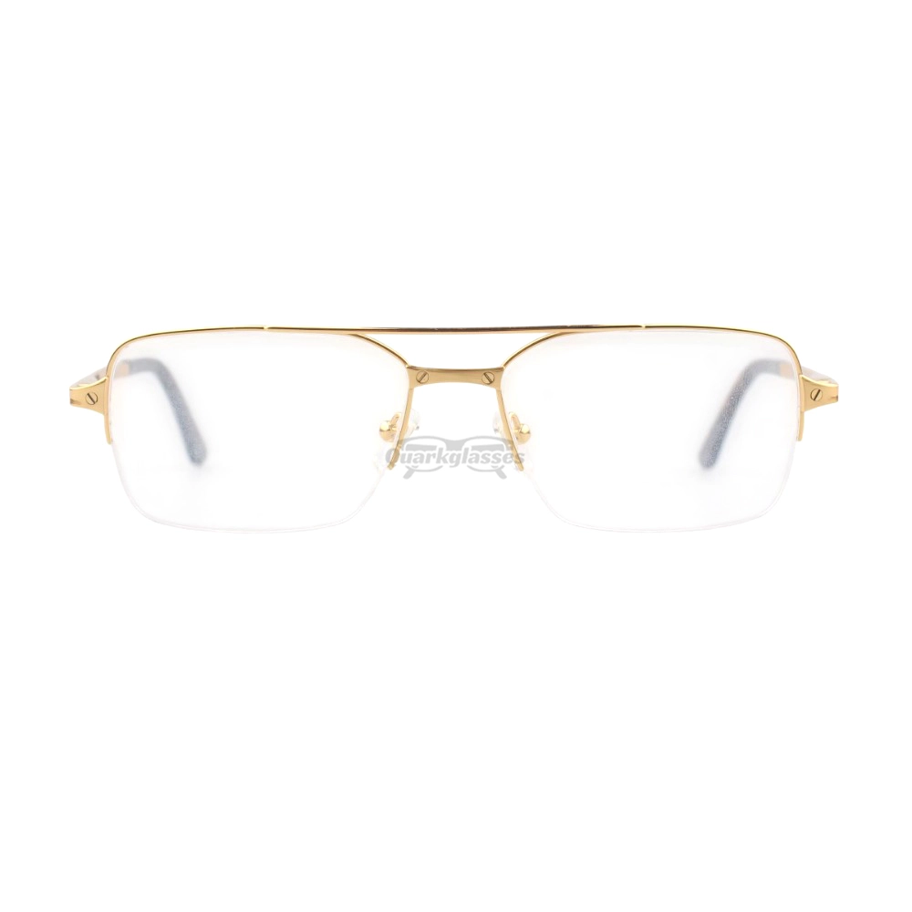 Cartier Santos De Double Bridge Titanium Half Frame Eyeglasses CT0308O (3)