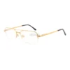 Cartier Santos De Double Bridge Titanium Half Frame Eyeglasses CT0308O (4)