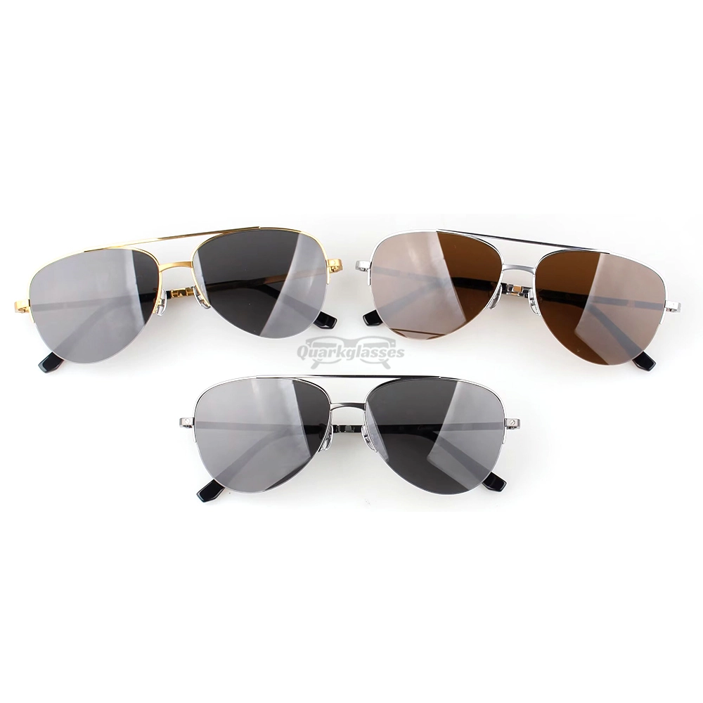 Cartier Santos De Titanium Pilot Double Bridge Half Frame Sunglasses CT0256O (1)