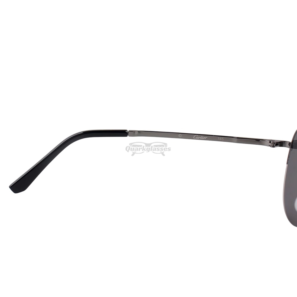 Cartier Santos De Titanium Pilot Double Bridge Half Frame Sunglasses CT0256O (15)
