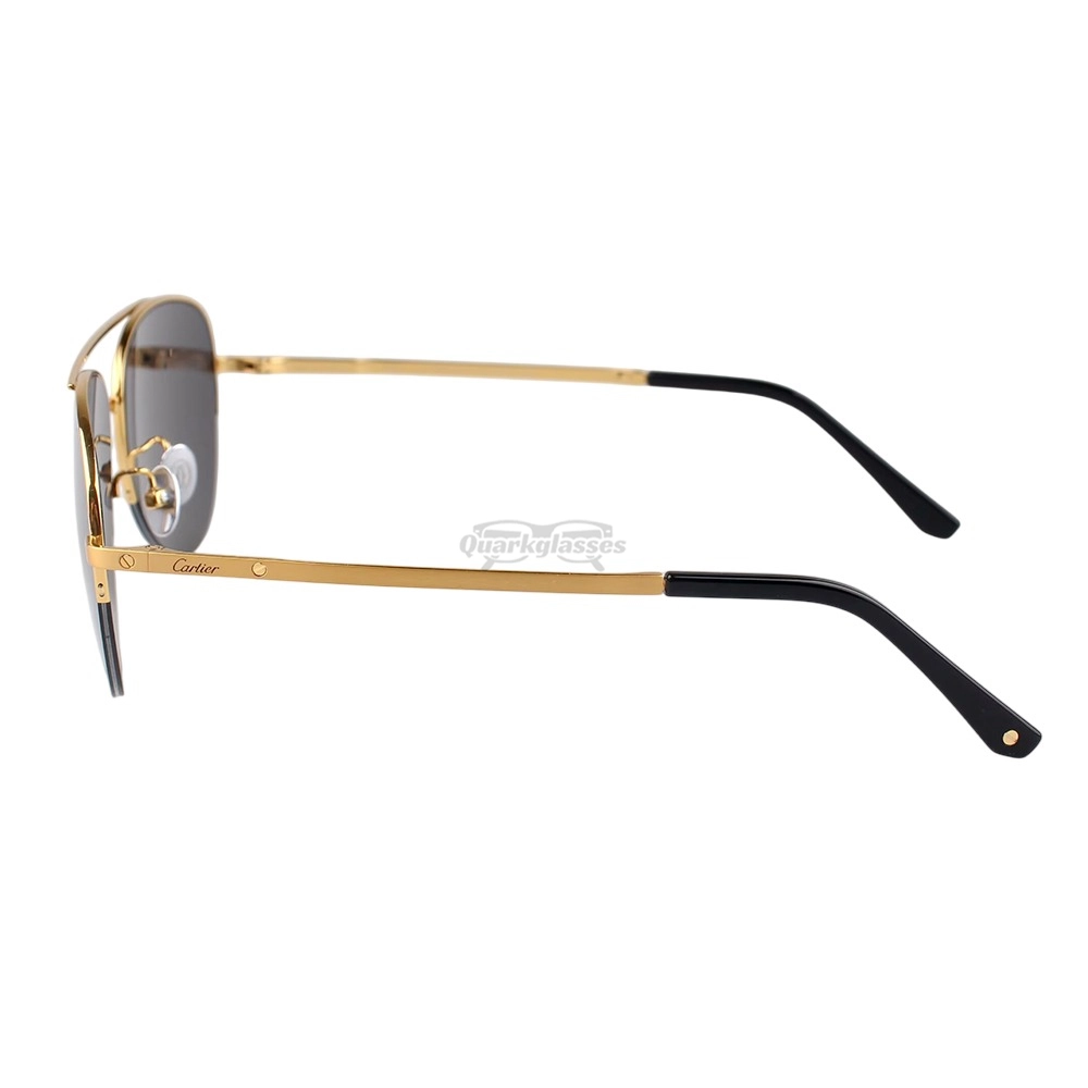 Cartier Santos De Titanium Pilot Double Bridge Half Frame Sunglasses CT0256O (5)