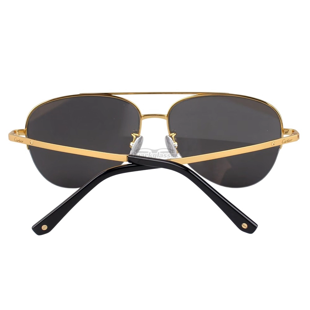 Cartier Santos De Titanium Pilot Double Bridge Half Frame Sunglasses CT0256O (6)
